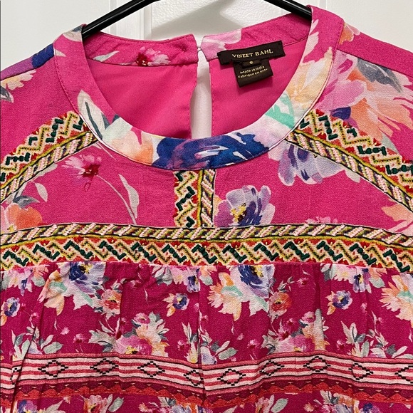 Anthropologie Multicolor Watercolor Floral Sleeveless Blouse - Size Small - Picture 8 of 16